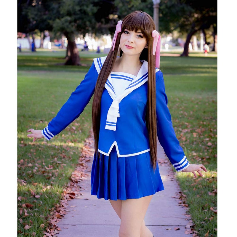 Nuoqi Tohru Honda Cosplay Costume Fruits Basket Tohru Cosplay Outfit Anime Japanese School Girls Sailor Uniform Suit XL - Image 2